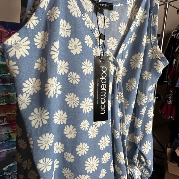 Papermoon Conway Faux Wrap Blouse, Size Small, NWT - Picture 3 of 5